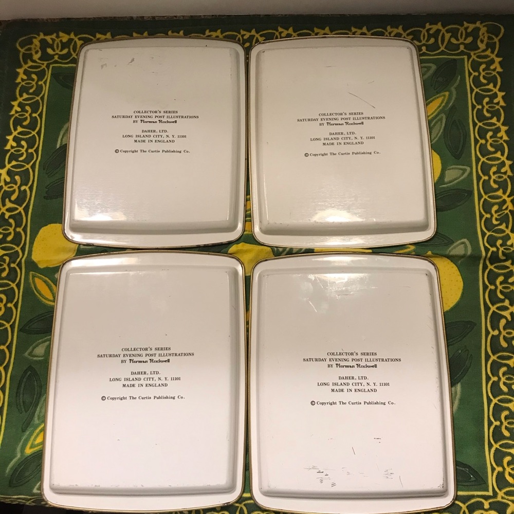 ‼️Sold‼️Norman Rockwell Tin Tray - Picture 10 of 11